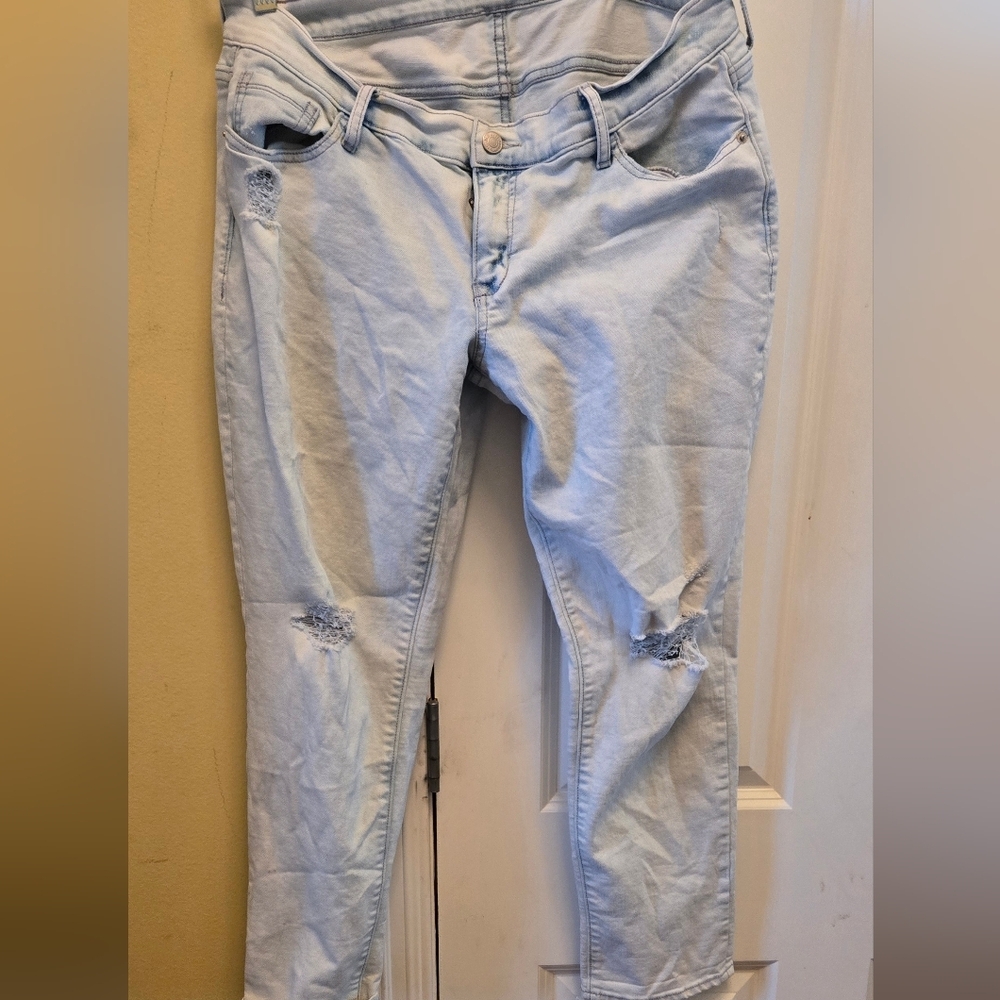 Old Navy Women's Blue Boyfriend Jeans Relaxed Fit Size 8 Blokecore